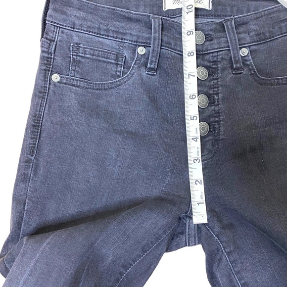 madewell 9" High Rise Skinny Cut Off Jeans-Washed Black - Picture 12 of 13